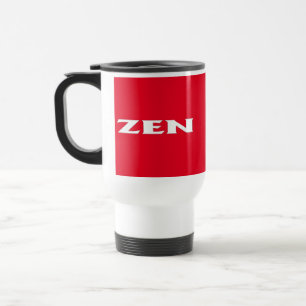 Mug De Voyage Zen blanc rouge bouchon