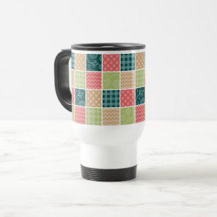 Mug De Voyage Zigzag, Chevron, En vichy, Pois, Patchwork
