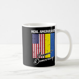 Mug De vrais Américains soutiennent la démocratie Drap