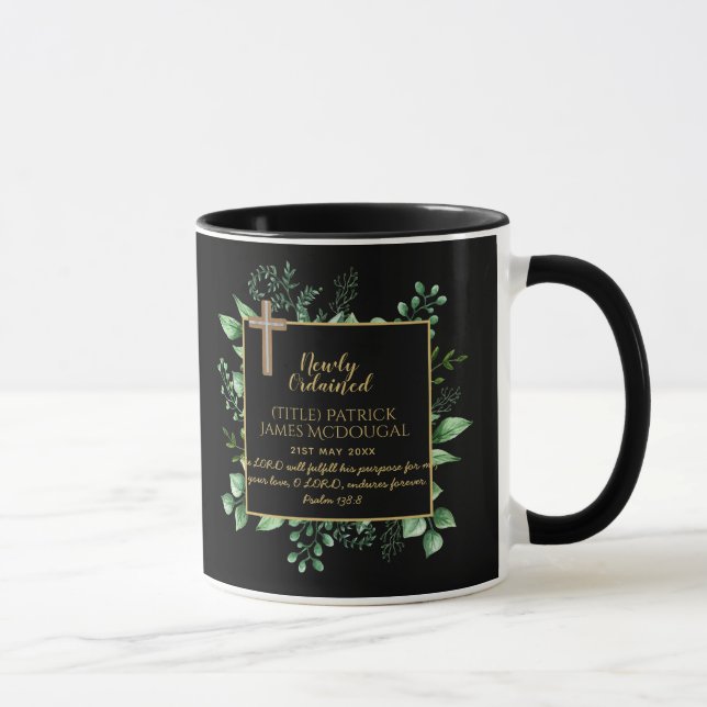 Mug DEACON Récemment Ordonné Verse Cadeau Commémoratif (Droite)