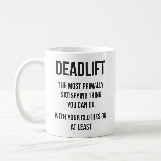 Mug Deadlift - Funny Gym - Novelty Workout (Gauche)