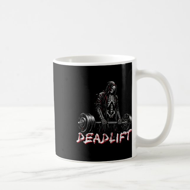 Mug Deadlift Skeleton Halloween Gym plaisanteries Weig (Droite)