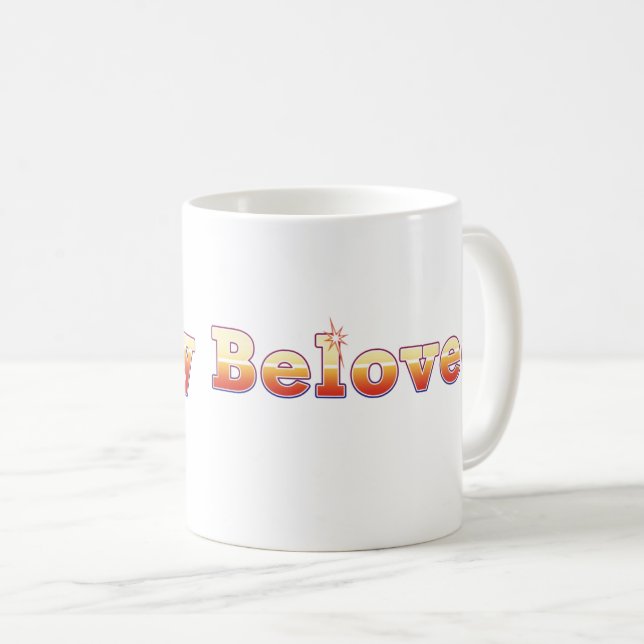 Mug "Dearly Beloved" phrase de la Bible avec le texte  (Devant droit)