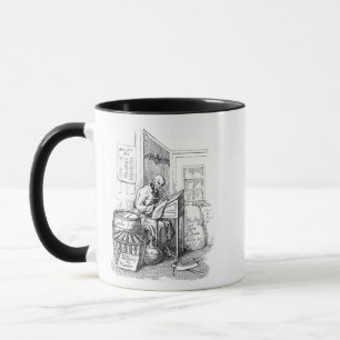 Mug Death Skeleton liste d'écriture Macabre Horror Art