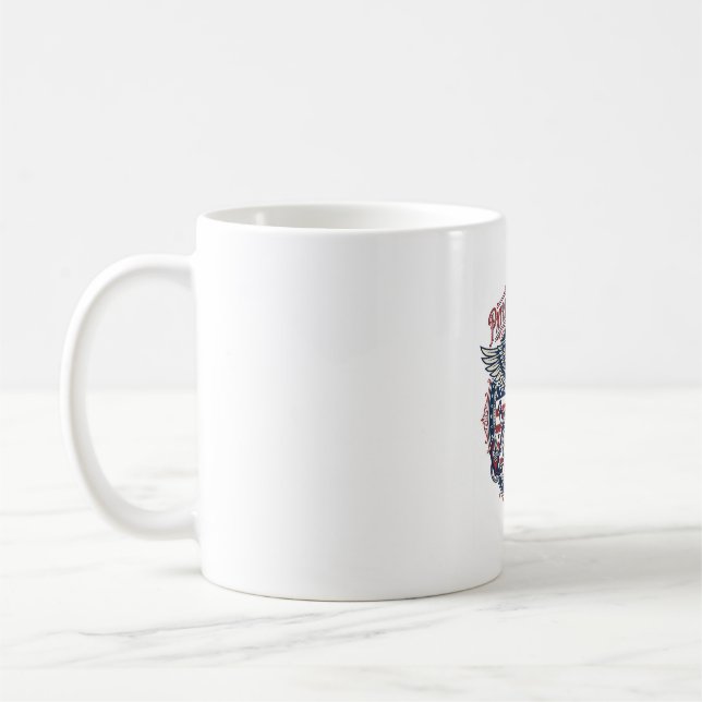 Mug Débardeur graphique vectoriel pré-coastal patrioti (Gauche)
