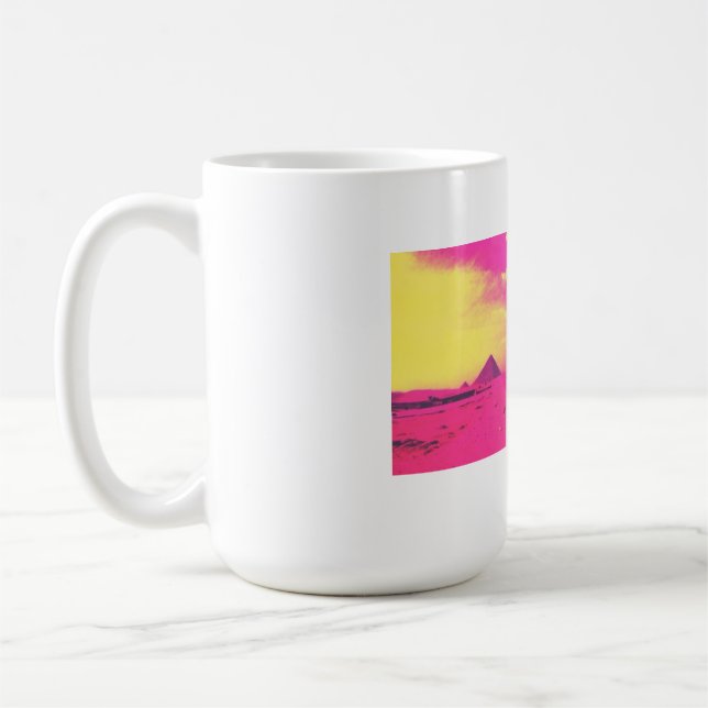 Mug Débardeur T-shirt Pyramides roses (Gauche)