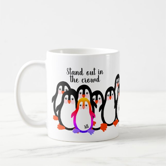 Mug Debout dans le pingouin de la foule (Gauche)