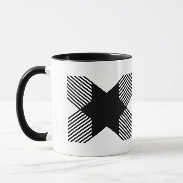 Mug Début élégant en monogramme de lettre X (Gauche)