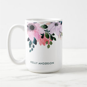 Mug Décalcomanie de feuillage tropical féminin à motif