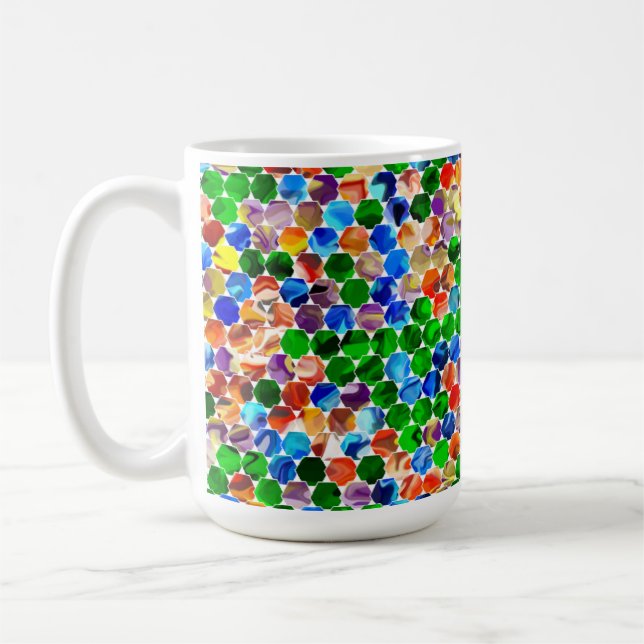 Mug Décaler Hexagons tourbillon 15oz (Gauche)