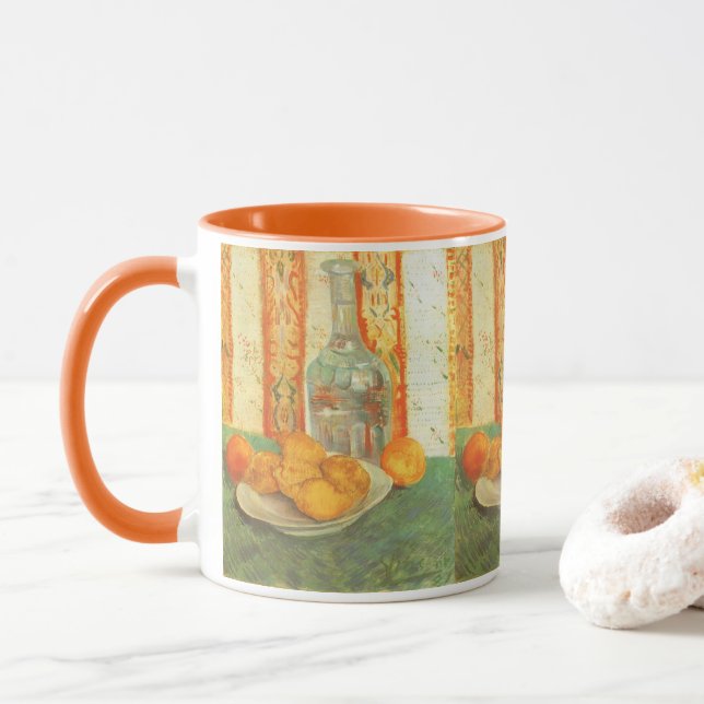 Mug Décanter et citrons sur une plaque par Vincent van (Avec donut)