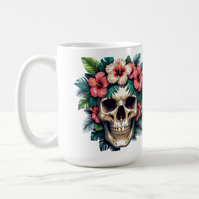 Mug Décay tropicale : Fleur et os (Gauche)