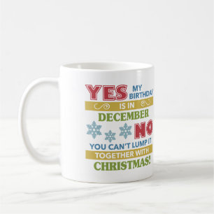 Mug Décembre Anniversaire Noël Humour