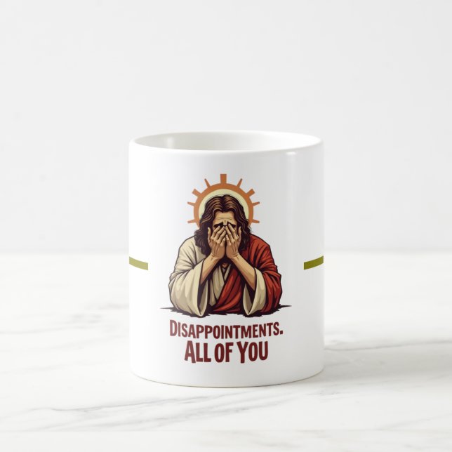 Mug Déceptions Vous Toutes - Drôle Jésus Facepalm (Centre)