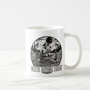 Mug Décès avant décaf Skeleton Canoe Design