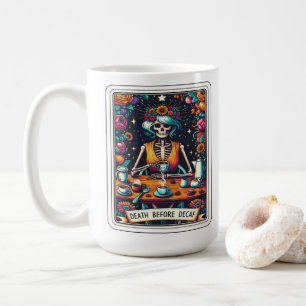 Mug Décès avant la collecte de la carte Tarot Decaf