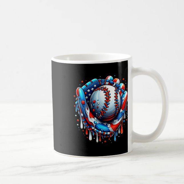 Mug Déchets De Baseball Crème De Glace Sprinkles Gant  (Droite)