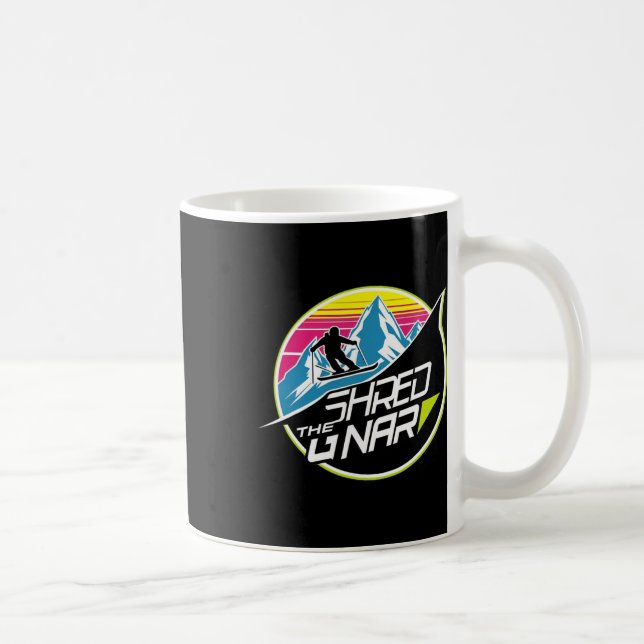 Mug Déchiquetez Le Gnar Ski Freestyle Diamant Hiver Sp (Droite)