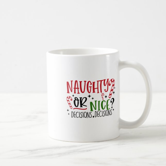 Mug Décisions Naughty Ou Nice (Droite)