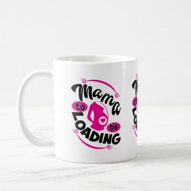 Mug Déclaration de grossesse en art typographique Cute (Gauche)