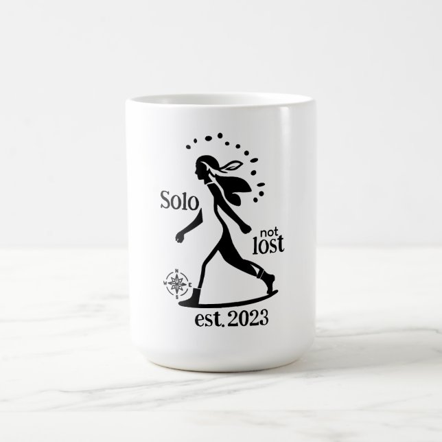 Mug Déclaration de voyageur solo confiant  (Centre)