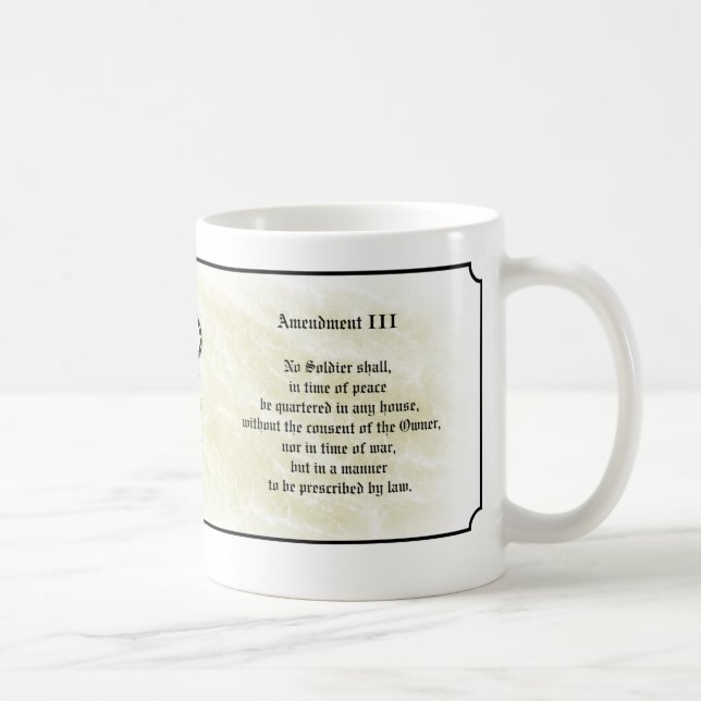 Mug Déclaration des droits - troisième amendement (Droite)
