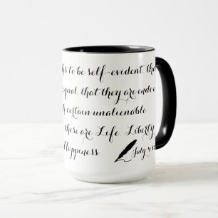 Mug Déclaration d'indépendance des États-Unis de 1776