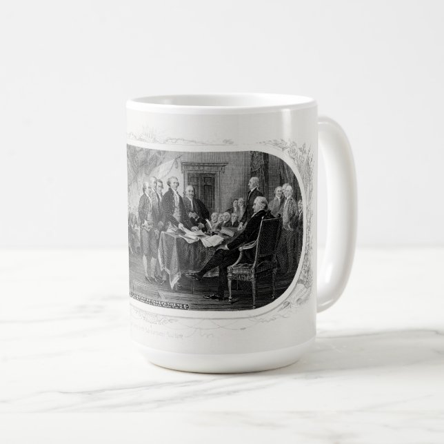 Mug Déclaration d'indépendance : Projet de loi de 2 $, (Devant droit)