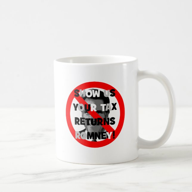 Mug Déclarations d'impôt de Romney (Droite)