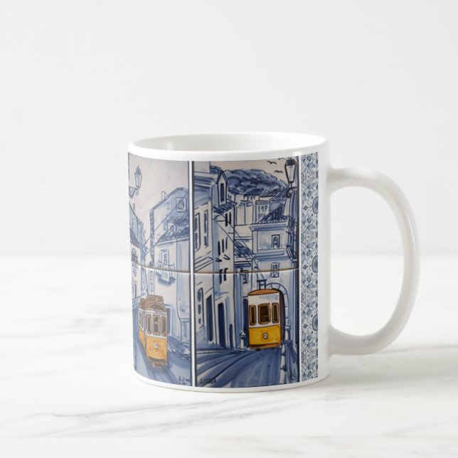 mug déco Lisbonne Azulejos tramway (Droite)