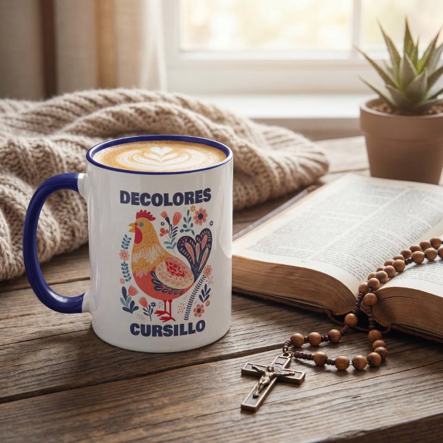 Mug DeColores Cursillo Art populaire Coq Chrétien (Créateur téléchargé)