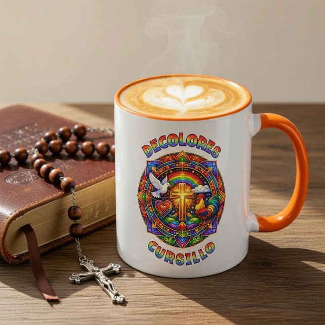 Mug DeColores Cursillo Croix Colombe Coq Mandala (Créateur téléchargé)