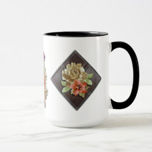 Mug Décor académique en cuir 3D