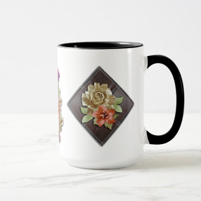Mug Décor académique en cuir 3D (Droite)