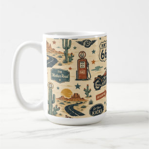 Mug Décor américain de la Route 66 pour bar à café et