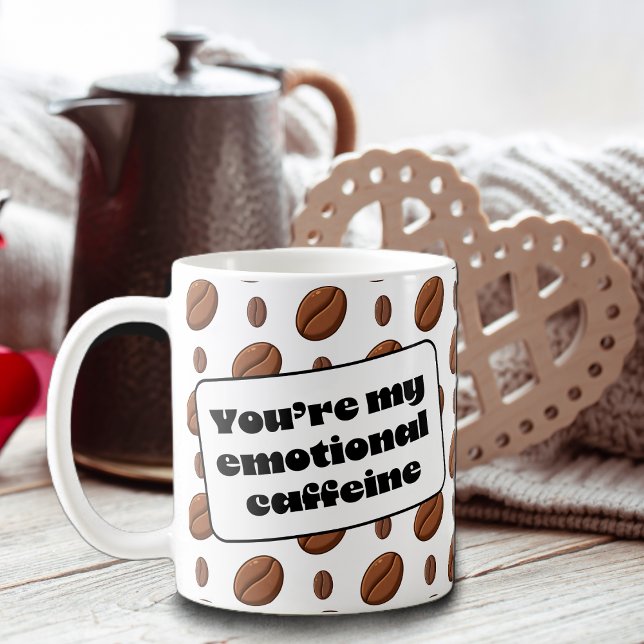 Mug Décor de café grains de caféine émotionnelle (Créateur téléchargé)