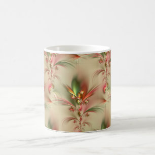 Mug décor de fleurs / papier peint