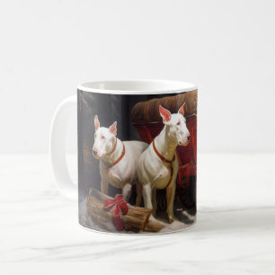 Mug Décor de Noël Bull Terrier Snowy Sleigh