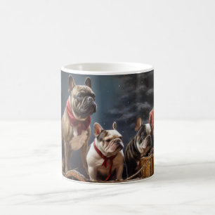 Mug Décor de Noël de Bulldog Snowy Sleigh