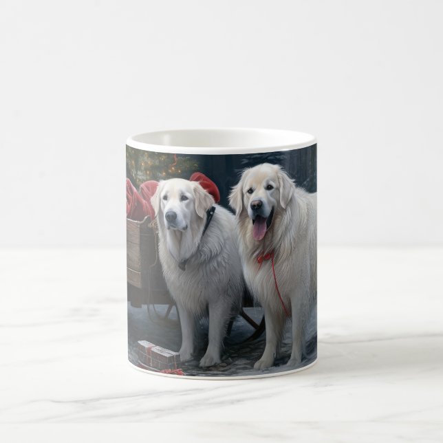 Mug Décor de Noël des Grands Pyrénées neige neige neig (Centre)