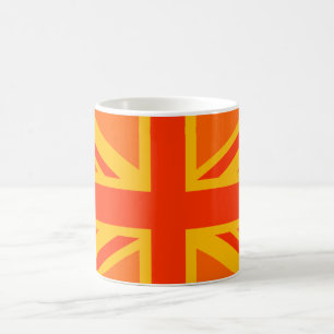 Mug Décor du drapeau britannique orange Union Jack