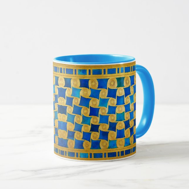 MUG DÉCOR GÉOMÉTRIQUE ÉGYPTIEN ANTIQUE, SOLEIL DANS UN (Devant droit)
