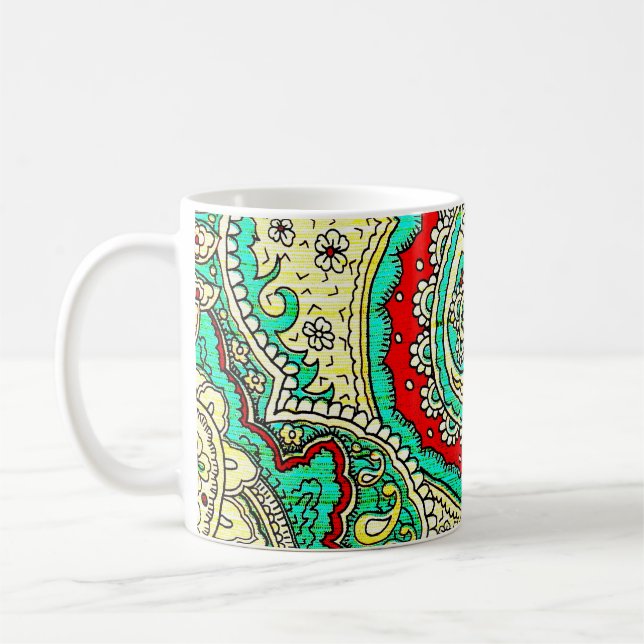 Mug Décor néon arabesque : style années 80. (Gauche)