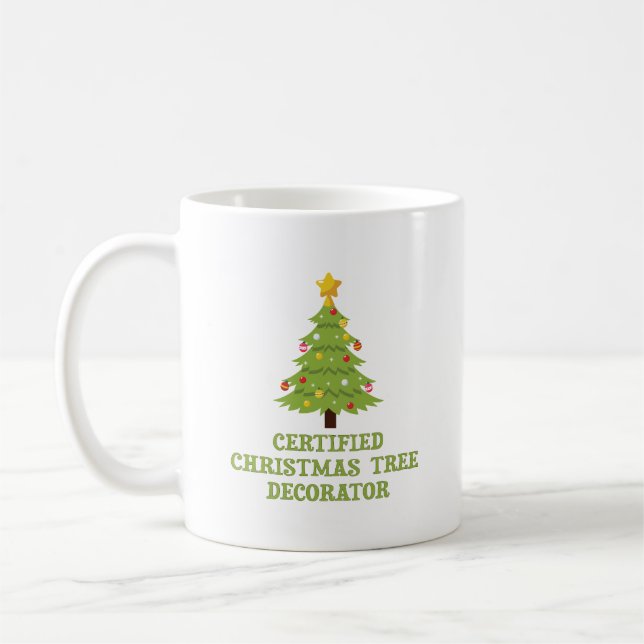 Mug Décorateur certifié d'arbre de Noël (Gauche)