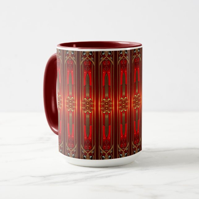 Mug décoratif de vacances rouge (Devant gauche)