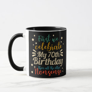 Mug décoratif vintage fantastique 70e anniversaire
