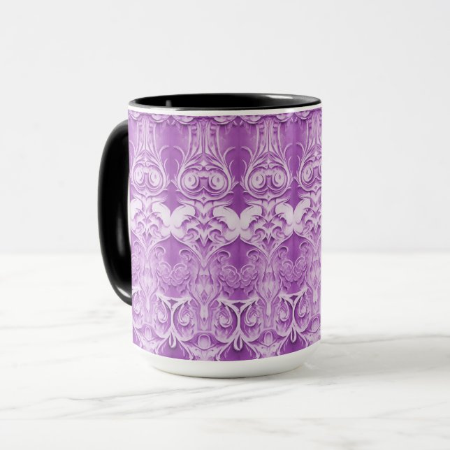 Mug décoratif violet (Devant gauche)