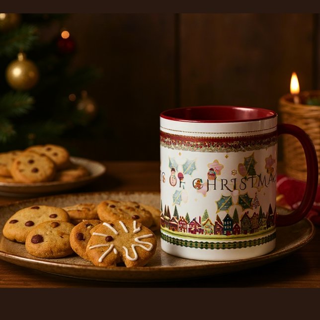 Mug Décoration de Noël Classique Festive Joyeuse (Créateur téléchargé)