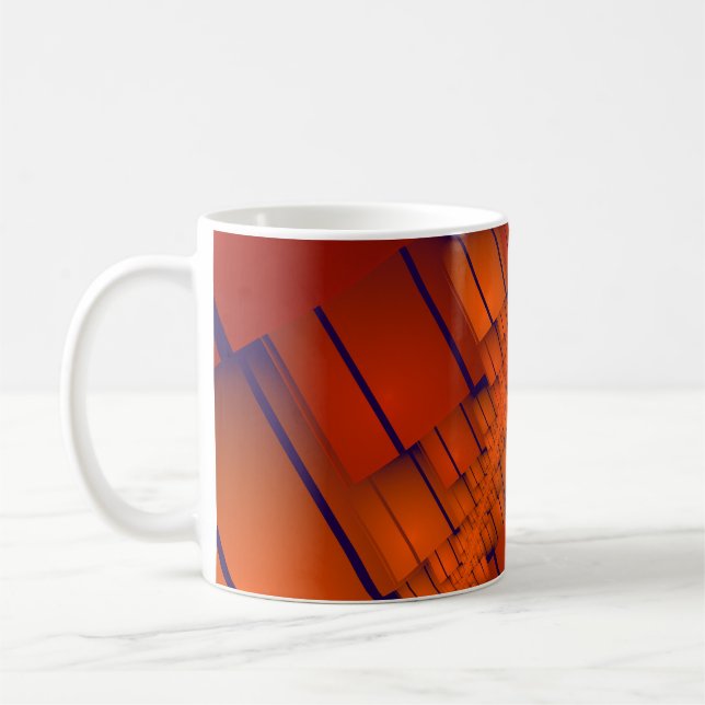 Mug Décoration géométrique rouge Abstraite (Gauche)