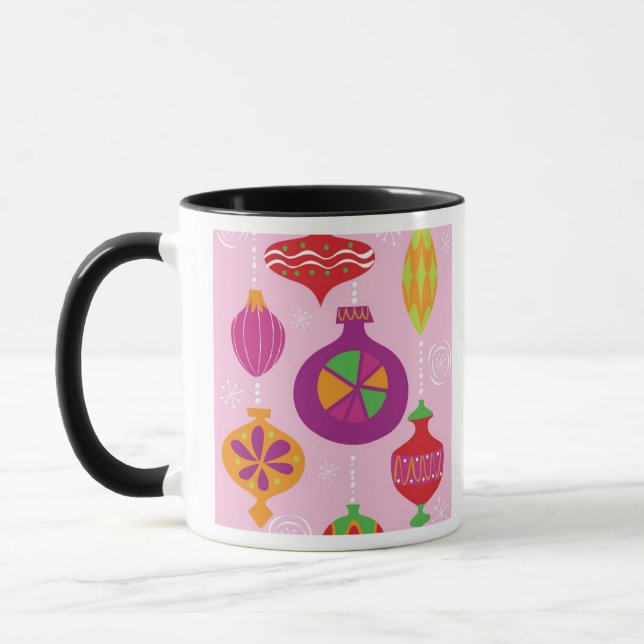 Mug Décoration nombreuse de Noël illustrée dans le (Gauche)